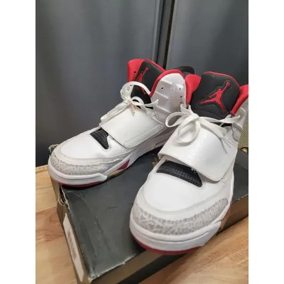 Nike Air Jordan Son Of Mars White-Gym Red-Black Sz 13 [512245-112]